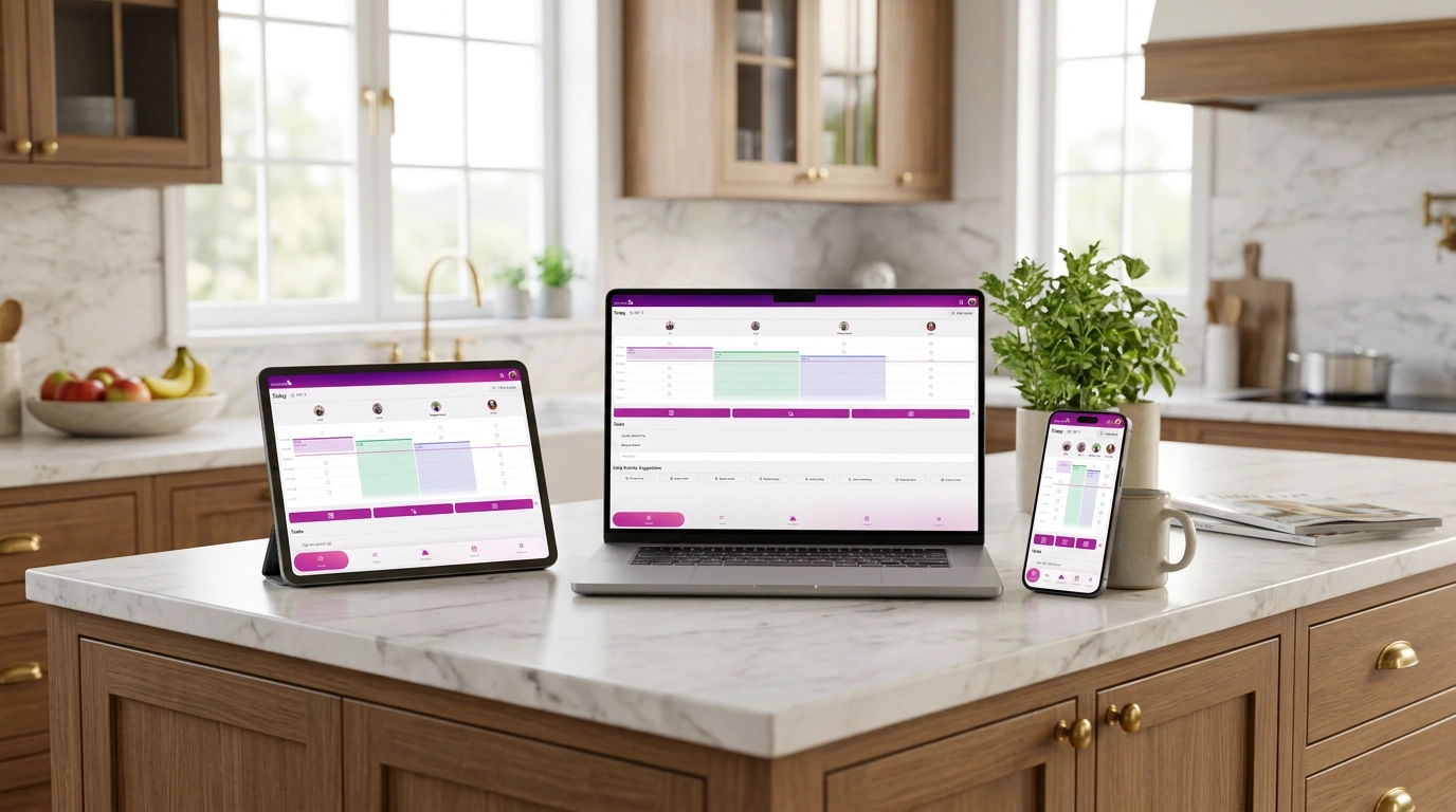 Concairge AI family assistant running on iPhone, iPad, and Mac (Coming Soon)