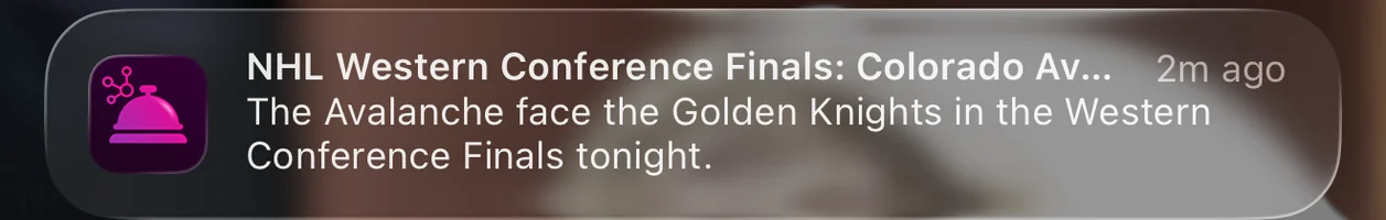 Concairge notification